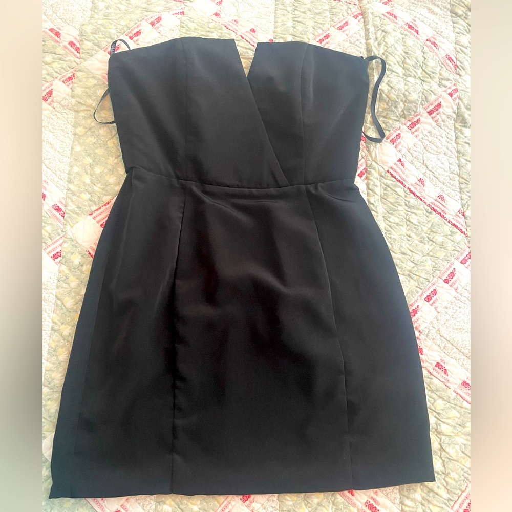 Black strapless Naven mini dress